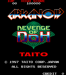 Arkanoid Revenge Of Doh arcade game