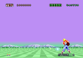 Space Harrier arcade game animation