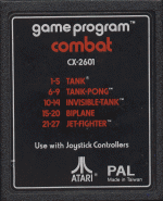 Combat-Atari 2600 label A