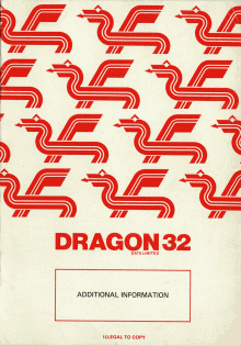 Additional infomation booklet-Dragon 32