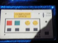 Computer space control panel blue