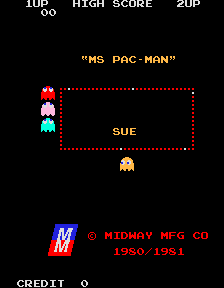 Ms.Pacman ghost Sue