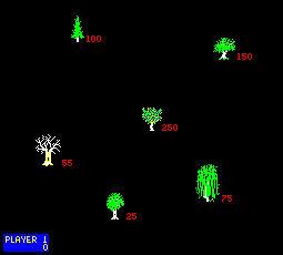 arcade game with trees?