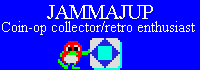 Jammajup Coin-op Collector blue and white banner