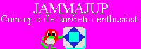 Jammajup Coin-op Collector purple and white banner