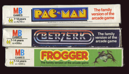 arcad board games-Pacman,Berzerk and Frogger